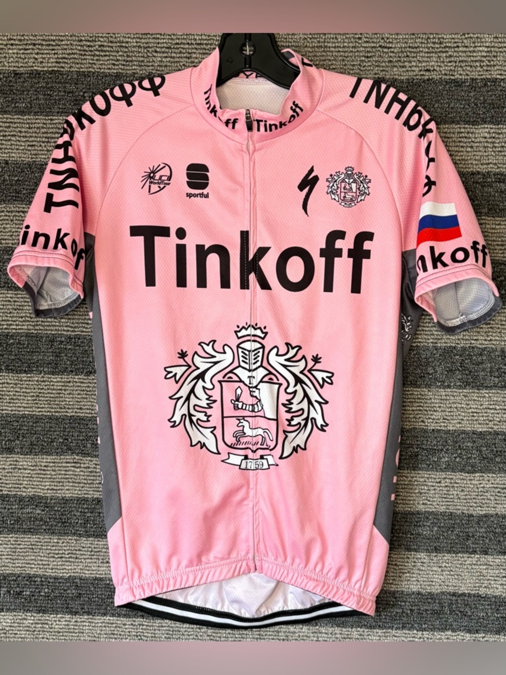 Sportful Tinkoff UCI World Tour Pro Cycling Team Full-Zip Jersey Medium Pink